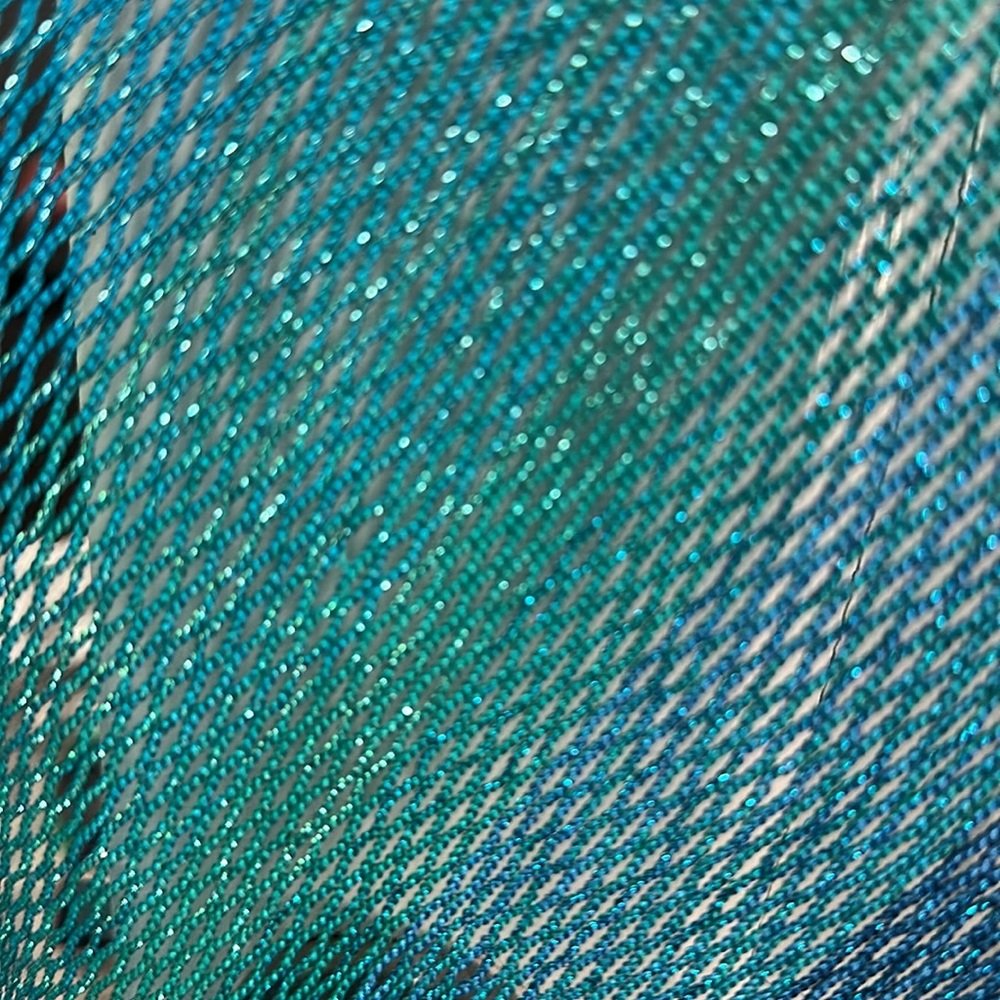 Luli Fama Turquoise Sheer sparkle Cover-Up - Picture 6 of 7